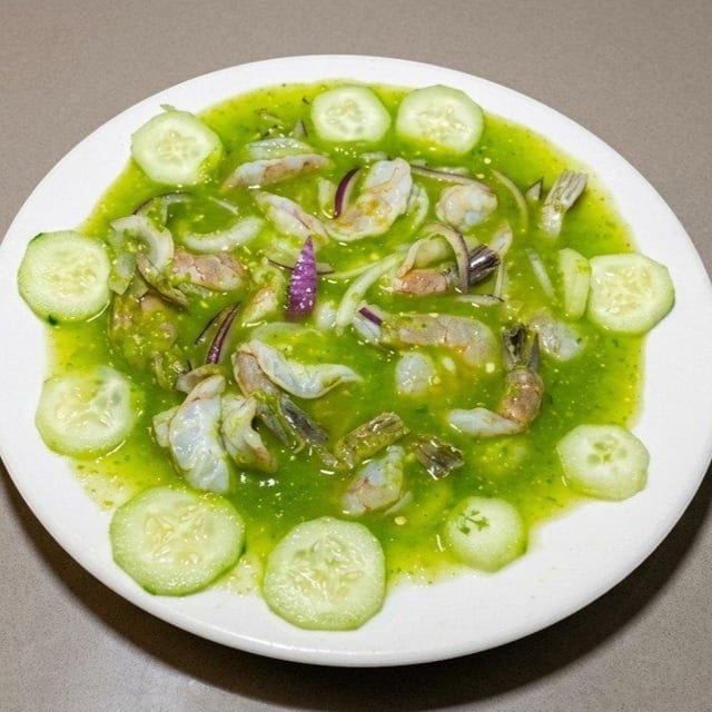 Aguachile (Shrimp).