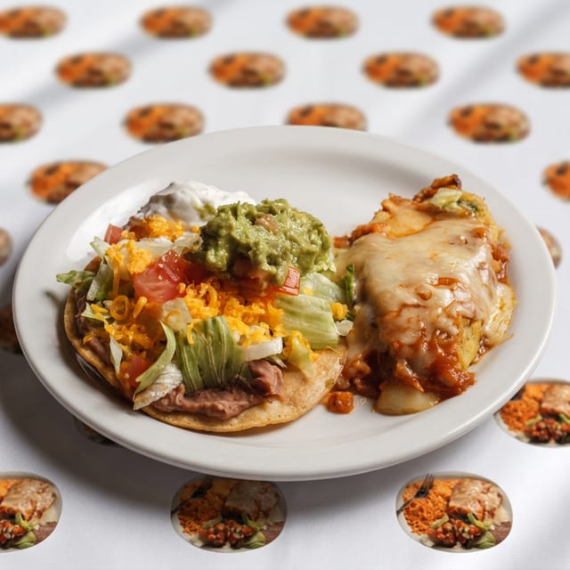 4. Bean Tostada & Chile Relleno.